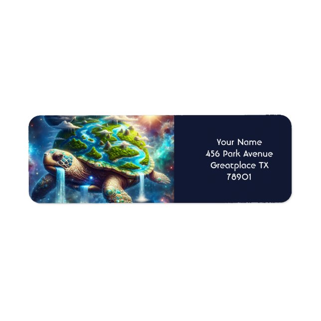 Fantasy Niedlich Turtle Space Earth (Vorne)