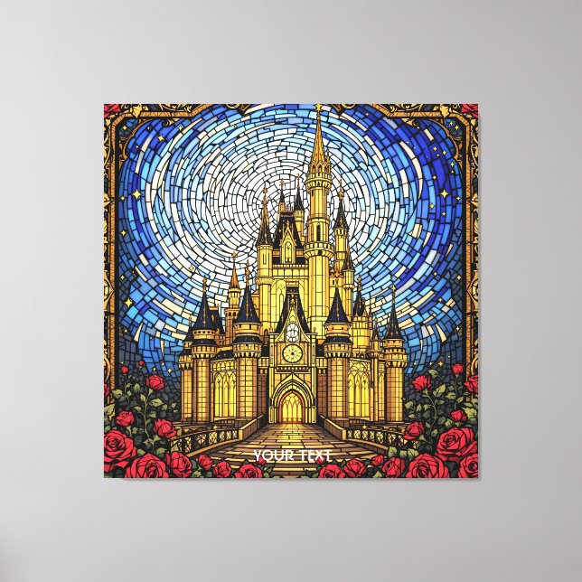 Fantasy Niedlich verkleidete Glasburg Leinwanddruck (Vorderseite)