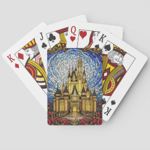 Fantasy Niedlich verkleidete Glasburg Spielkarten