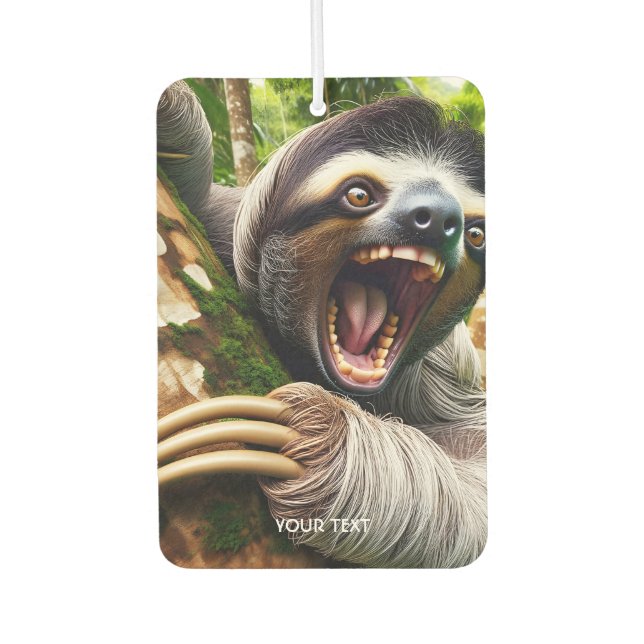 Fantasy Niedlich Very Angry Sloth Autolufterfrischer (Vorderseite)