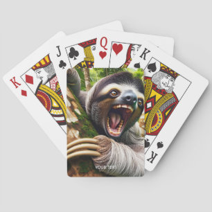 Fantasy Niedlich Very Angry Sloth Spielkarten