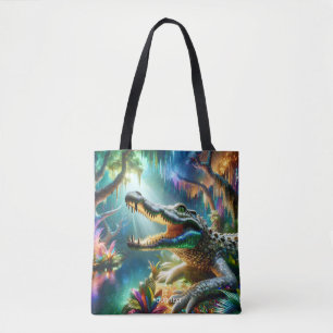 Fantasy Niedlich verzauberter Krokodildschungel Tasche