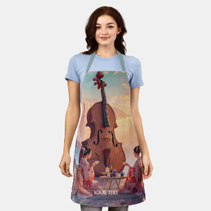 Fantasy Niedlich Violin Girls Tee Schürze