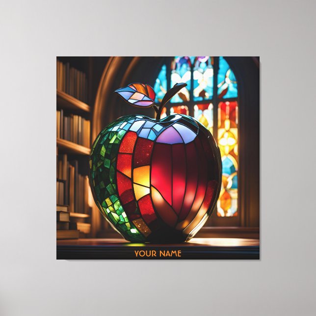 Fantasy Niedlich Vivid Apfelglas gestanzt Leinwanddruck (Vorderseite)
