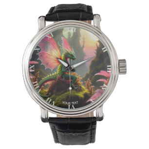 Fantasy Niedlich Vivid Baby Filigree Dragon Armbanduhr
