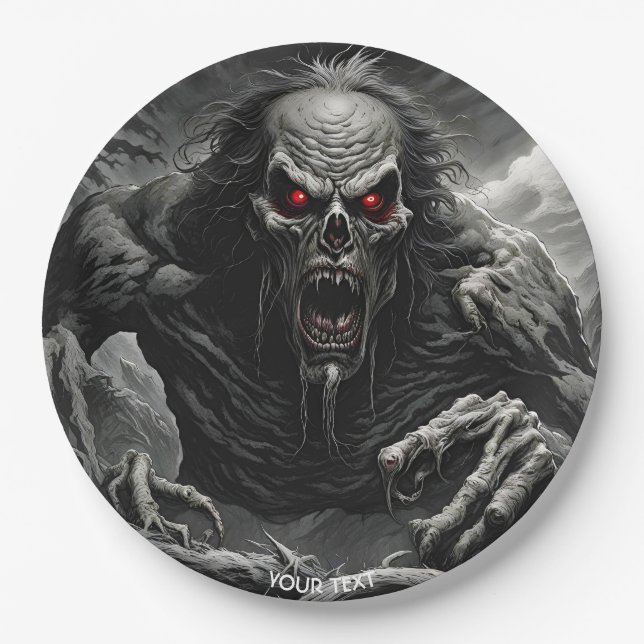 Fantasy Niedlich Vivid Beängstigender Horror Kreat Pappteller (Vorderseite)