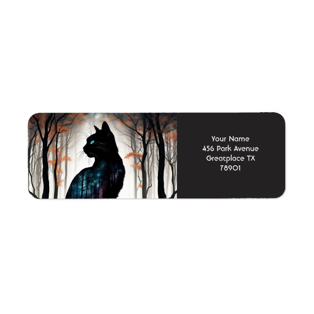 Fantasy Niedlich Vivid Black Cat Forest (Vorne)