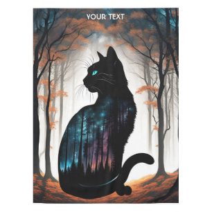 Fantasy Niedlich Vivid Black Cat Forest Tischdecke