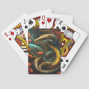 Fantasy Niedlich Vivid Blume Mamba Serpent Spielkarten