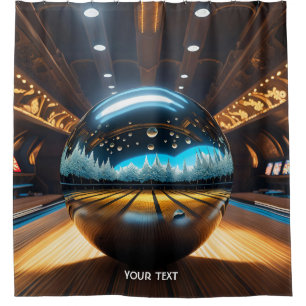 Fantasy Niedlich Vivid Bowling Glass Ball Duschvorhang