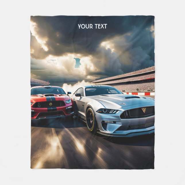 Fantasy Niedlich Vivid Cars Big Race Fleecedecke (Vorderseite)