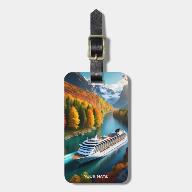 Fantasy Niedlich Vivid Cruise Liner River Gepäckanhänger (Vorderseite vertikal)