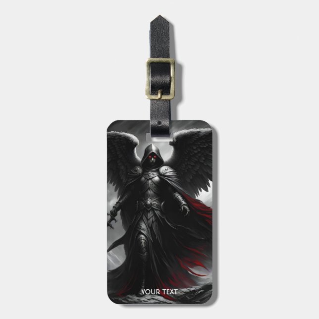 Fantasy Niedlich Vivid Dark Beängstigend Angel Gepäckanhänger (Vorderseite vertikal)