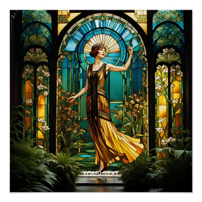 Fantasy Niedlich Vivid gestettet Glas Frau Poster (Vorderseite)