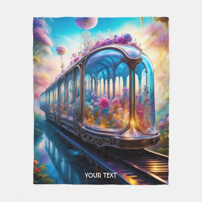 Fantasy Niedlich Vivid Glass Blume Bahn Fleecedecke (Vorderseite)