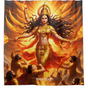 Fantasy Niedlich Vivid Goddess Durga Battle Duschvorhang
