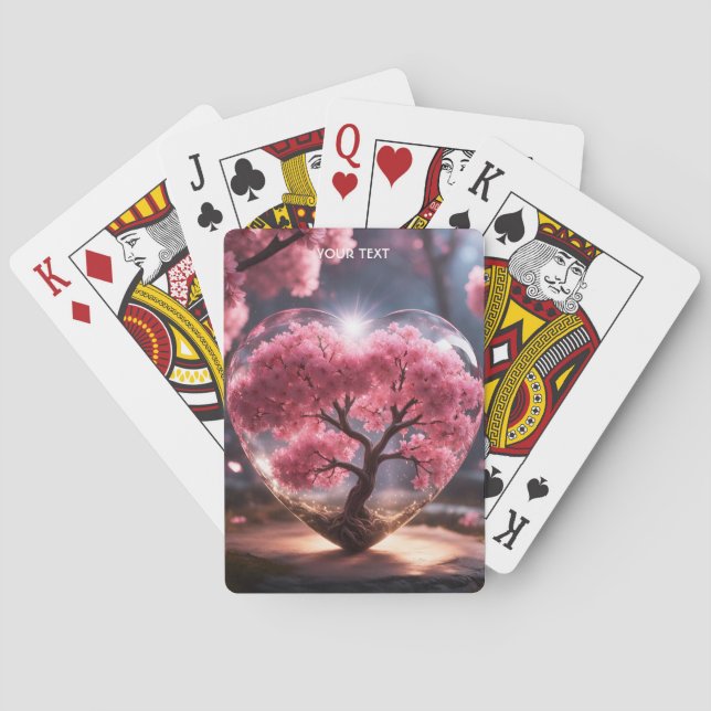 Fantasy Niedlich Vivid Heart Sakura Glass Spielkarten (Rückseite)