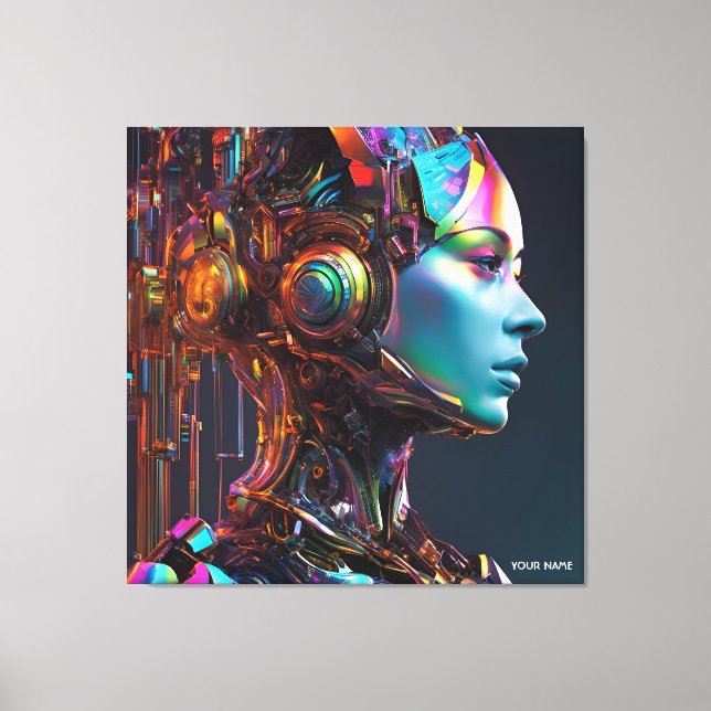 Fantasy Niedlich Vivid Human Machine Girl Leinwanddruck (Vorderseite)