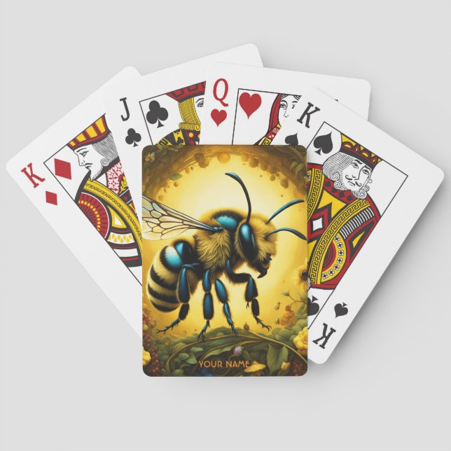 Fantasy Niedlich Vivid Majestic Great Biene Spielkarten (Rückseite)