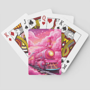 Fantasy Niedlich Vivid Pink Wolkenbahn Spielkarten