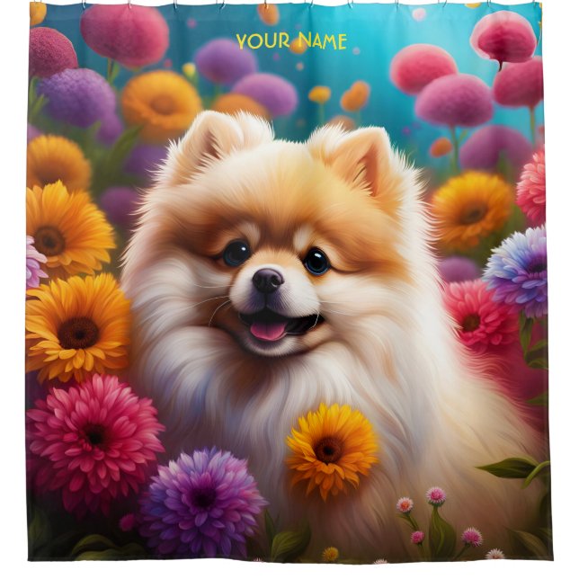 Fantasy Niedlich Vivid Spitz Baby Blume Duschvorhang (Vorderseite)