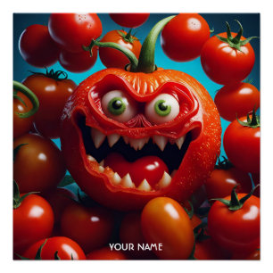 Fantasy Niedlich Vivid Tomato Funny Creature Poster