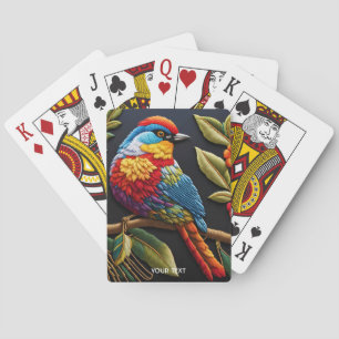 Fantasy Niedlich Vivid Vibranu bestickter Vogel Spielkarten