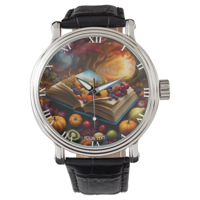 Fantasy Niedlich Vivien Fall Harvest Festival Armbanduhr (Vorderseite)
