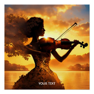 Fantasy Niedlich Vivil Girl Violine Poster
