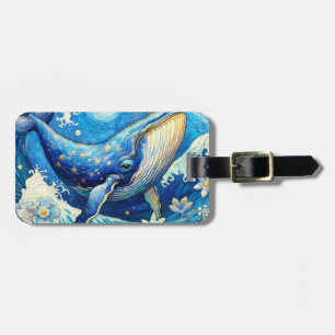 Fantasy Niedlich Whale Stars Sea Gepäckanhänger