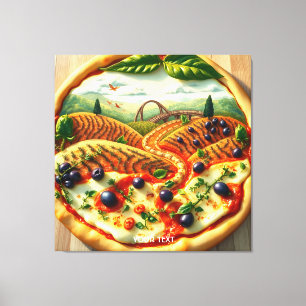 Fantasy Niedlich Whimsical Italienische Landschaft Leinwanddruck