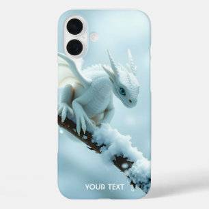 Fantasy Niedlich White Baby Dragon iPhone 16 Plus Hülle