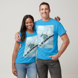 Fantasy Niedlich White Baby Dragon T-Shirt