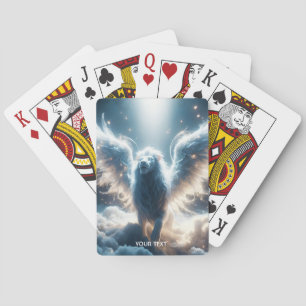 Fantasy Niedlich White Lion Heaven Spielkarten