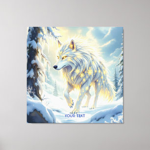 Fantasy Niedlich White Wolf Winter Leinwanddruck