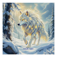 Fantasy Niedlich White Wolf Winter