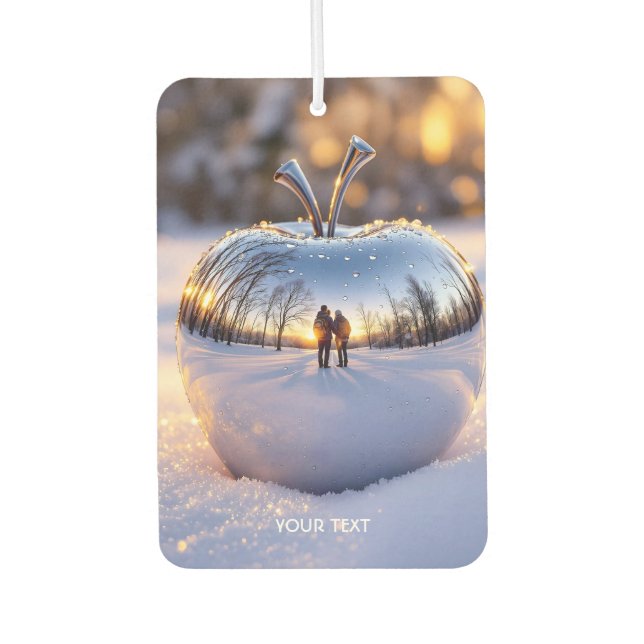 Fantasy Niedlich Winter Snow Apple Autolufterfrischer (Vorderseite)