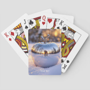 Fantasy Niedlich Winter Snow Apple Spielkarten