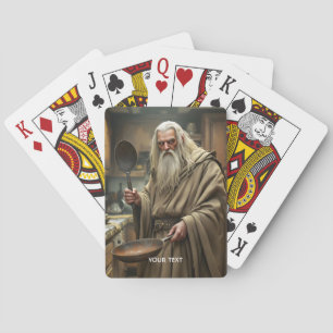 Fantasy Niedlich Wizard Frittierwagen Spielkarten