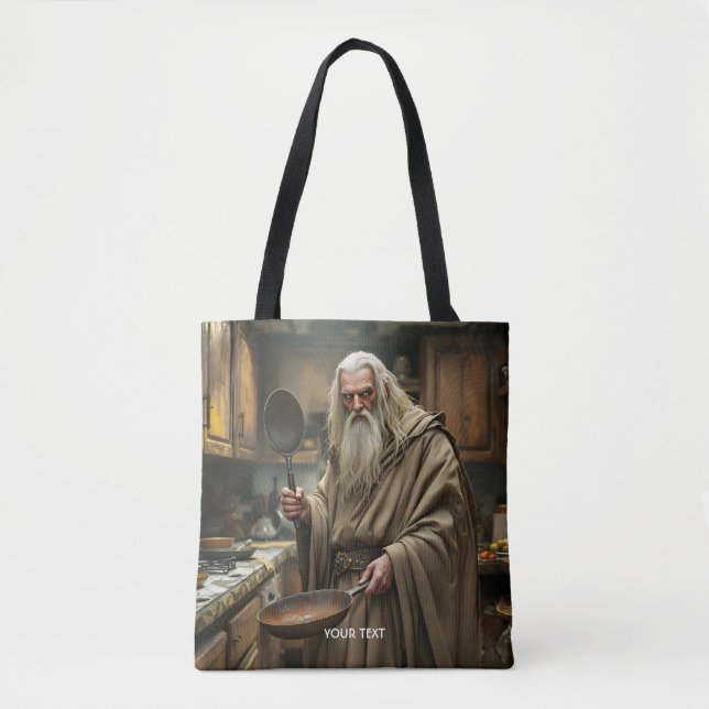 Fantasy Niedlich Wizard Frittierwagen Tasche (Vorderseite)