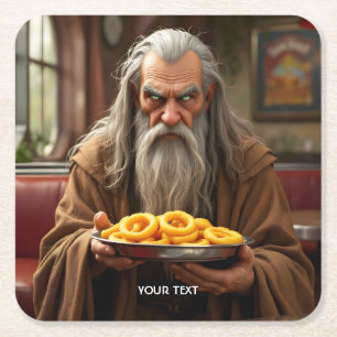 Fantasy Niedlich Wizard Zion Rings Rechteckiger Pappuntersetzer
