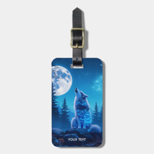 Fantasy Niedlich Wolf Doppelausstellung Gepäckanhänger