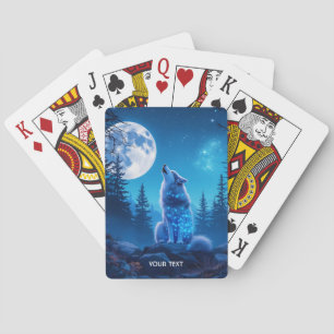 Fantasy Niedlich Wolf Doppelausstellung Spielkarten