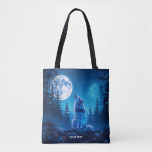 Fantasy Niedlich Wolf Doppelausstellung Tasche