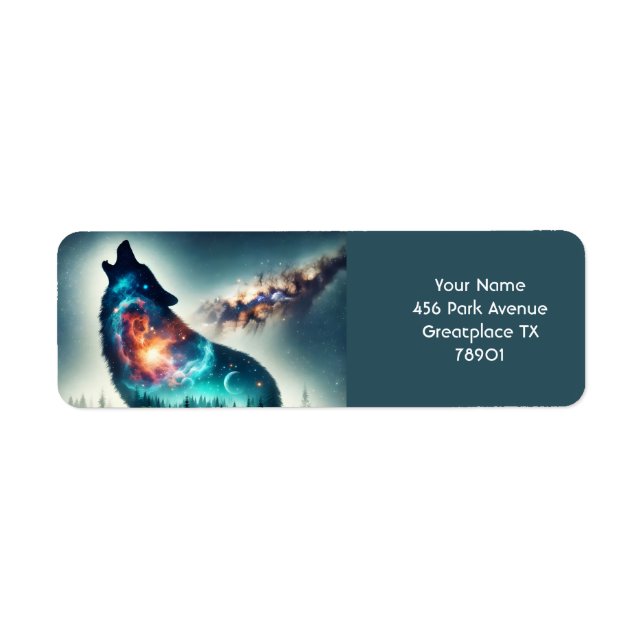 Fantasy Niedlich Wolf Forest Space (Vorne)