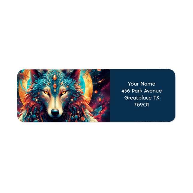 Fantasy Niedlich Wolf Space Planets (Vorne)