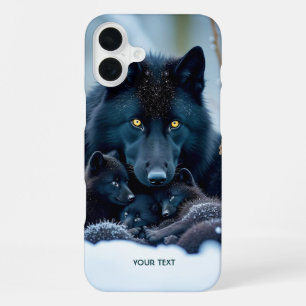 Fantasy Niedlich Wolf Two Pups iPhone 16 Plus Hülle