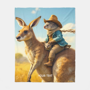 Fantasy Niedlich Wombat Kangaroo Koala Fleecedecke