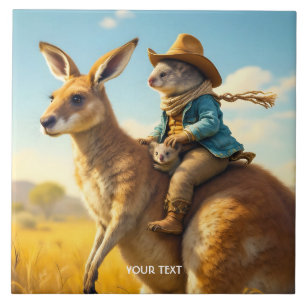 Fantasy Niedlich Wombat Kangaroo Koala Fliese