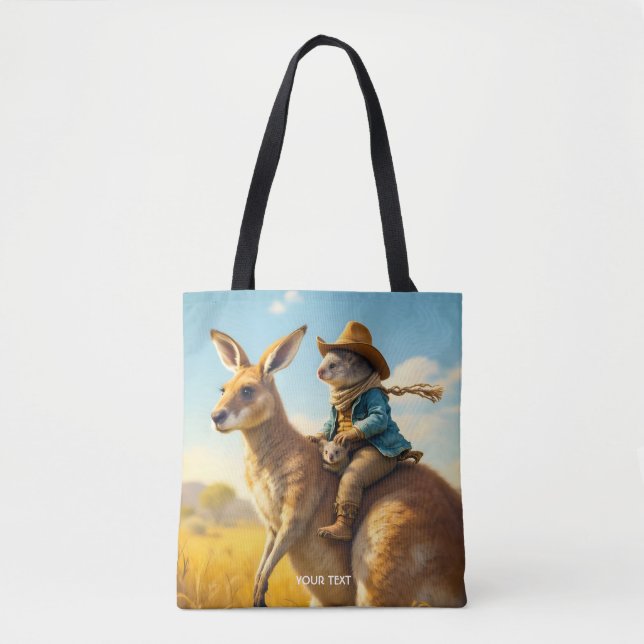 Fantasy Niedlich Wombat Kangaroo Koala Tasche (Vorderseite)